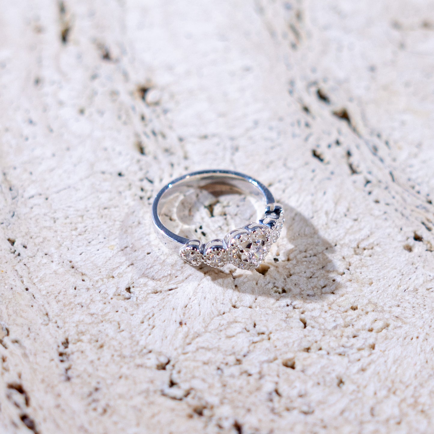 Amora CZ Hearts Ring