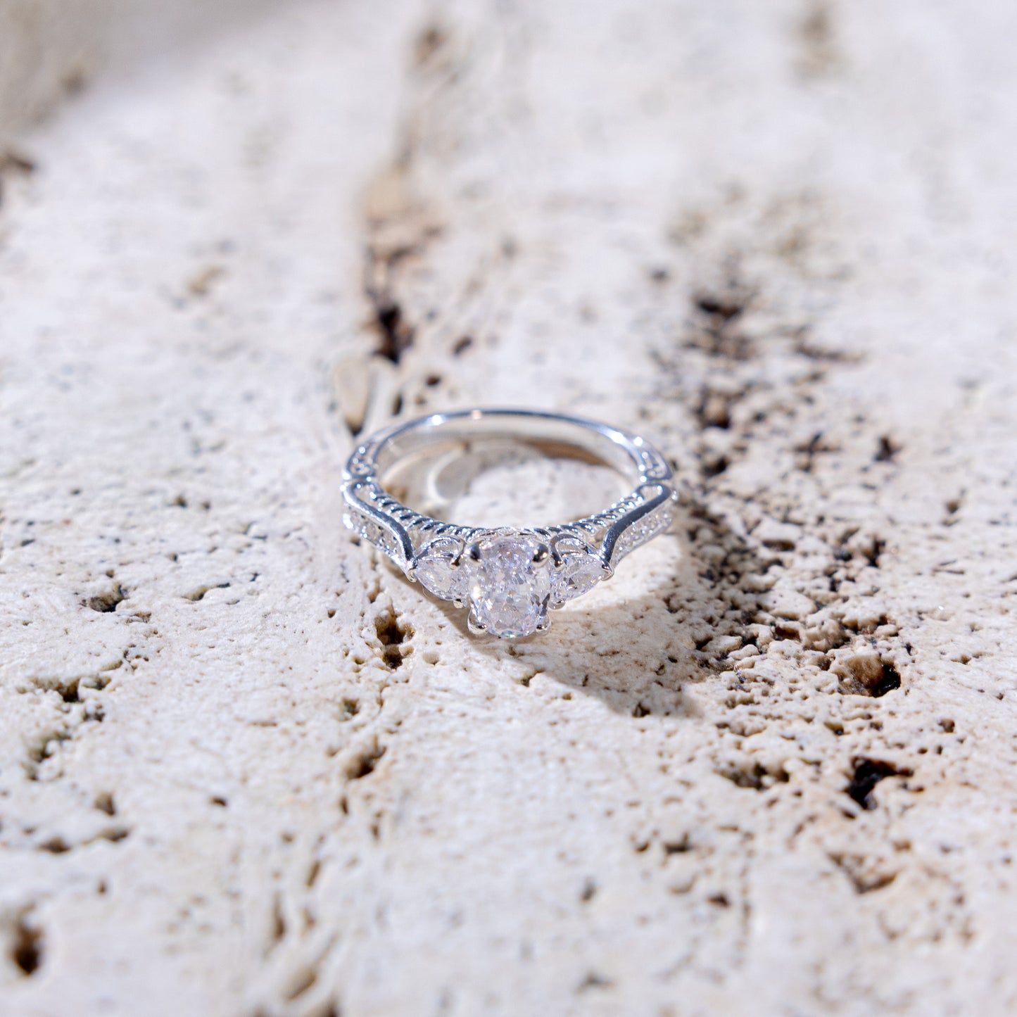 Trinity 3 Point CZ Ring