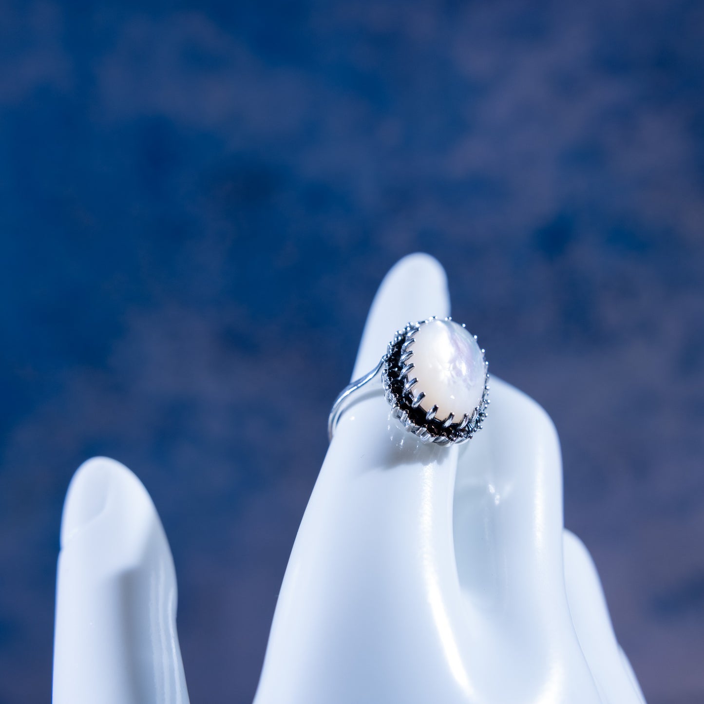 Iridesa Ring Large Mother of Pearl Oval Ring