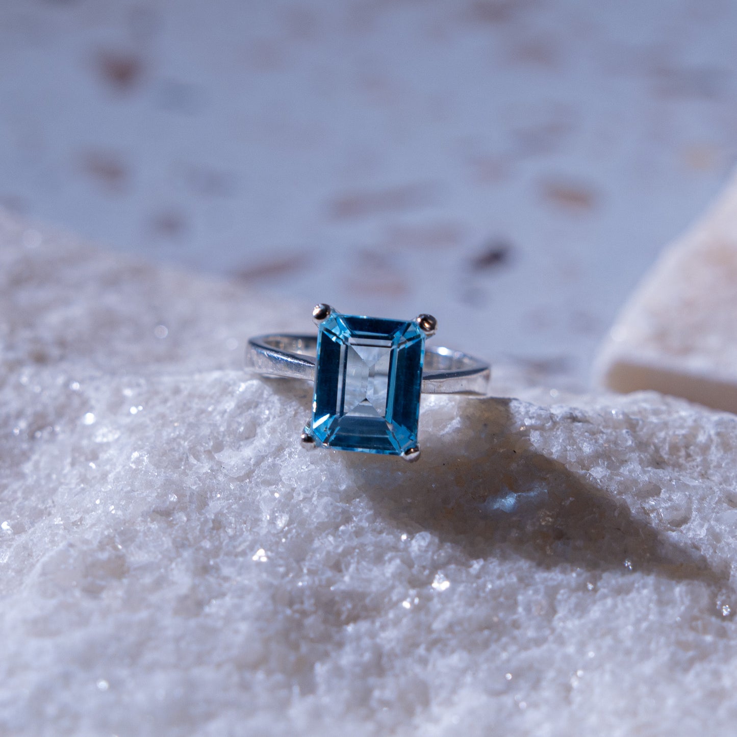 Marina Large Blue Topaz Ring