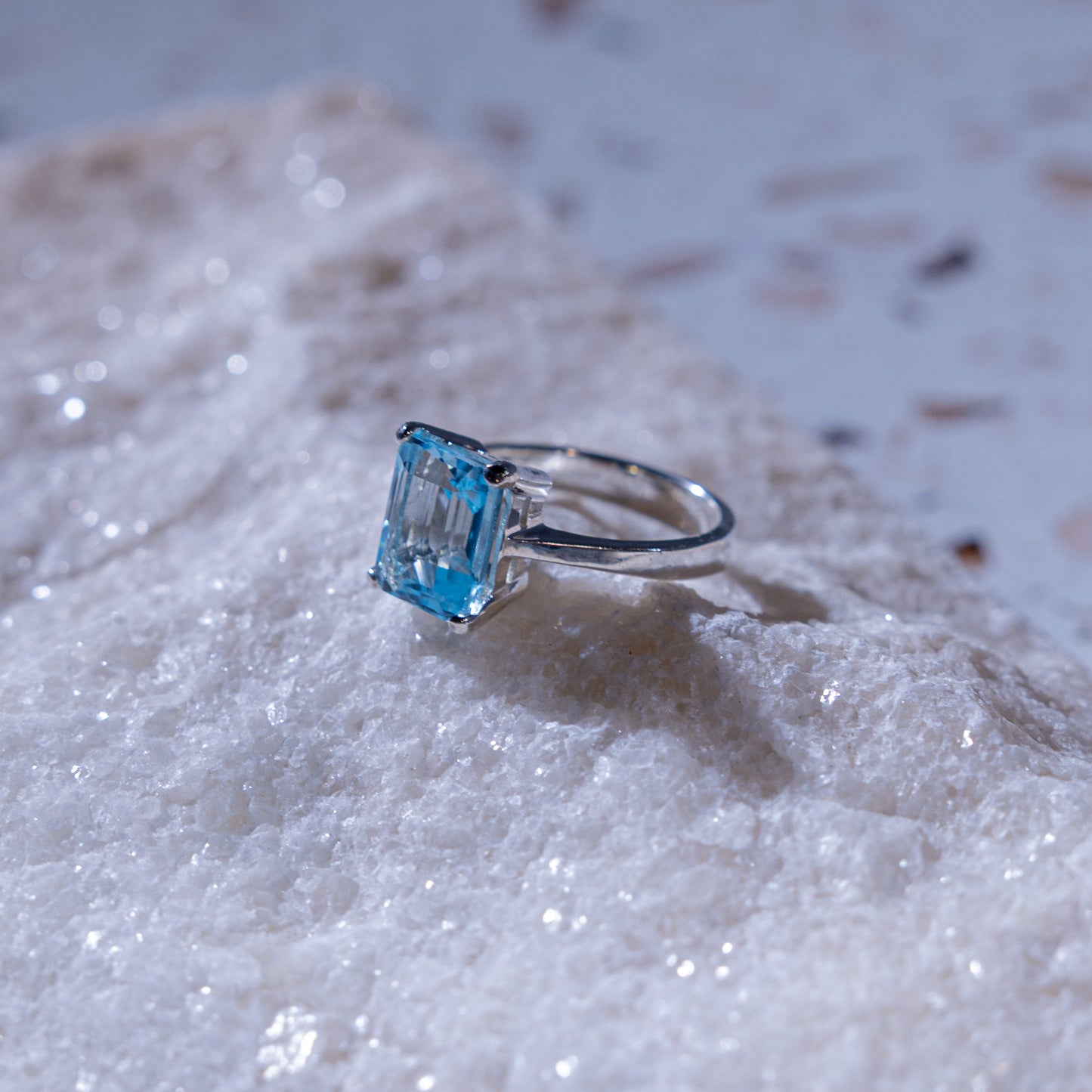 Marina Large Blue Topaz Ring