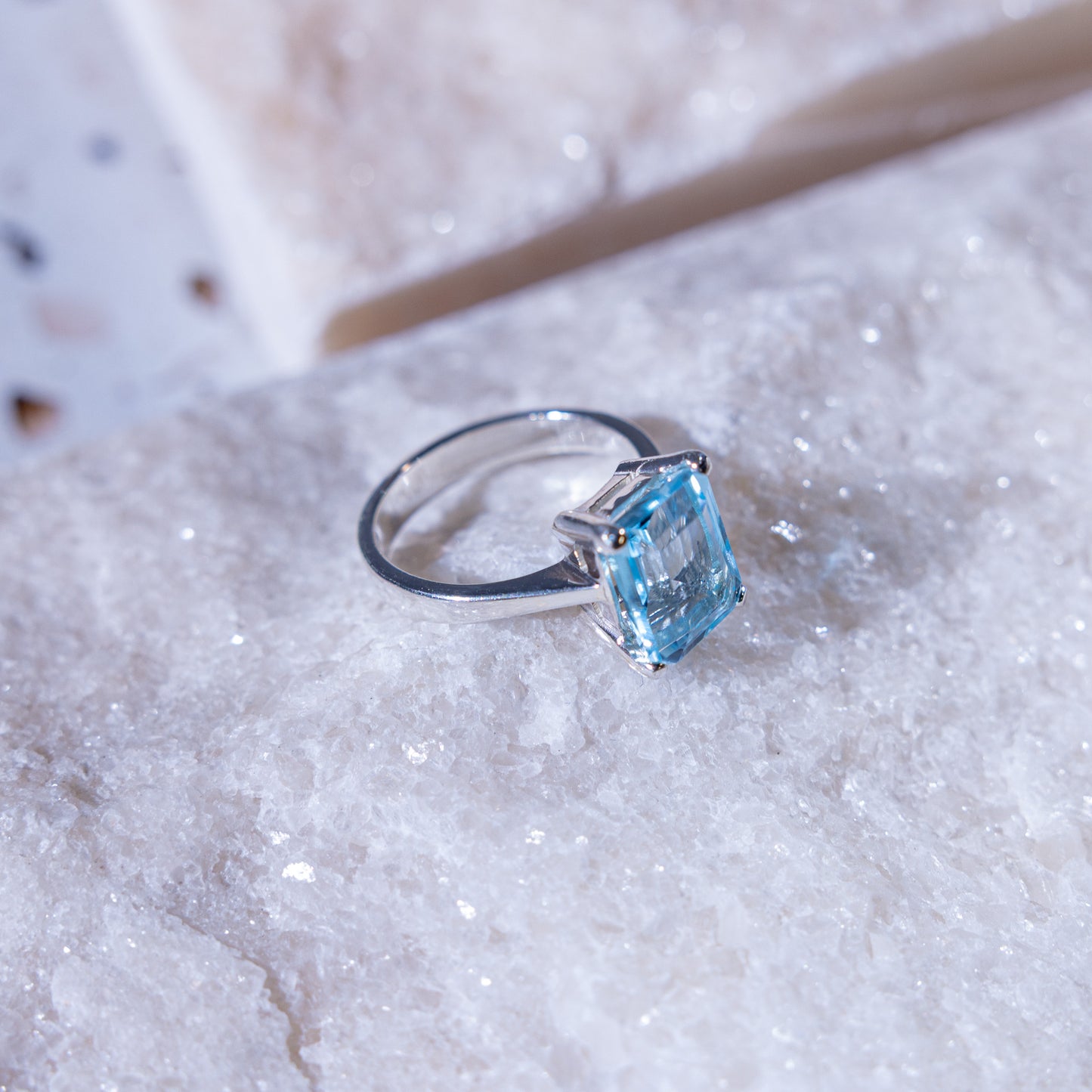Marina Large Blue Topaz Ring