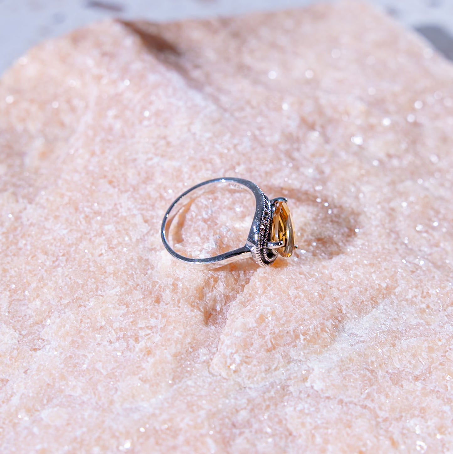 Orla Tear Drop Citrine Ring