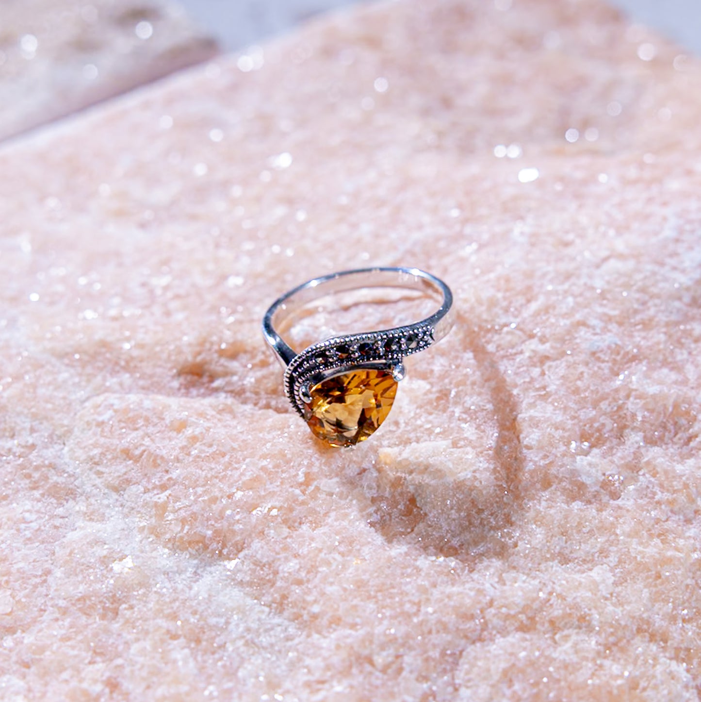 Orla Tear Drop Citrine Ring