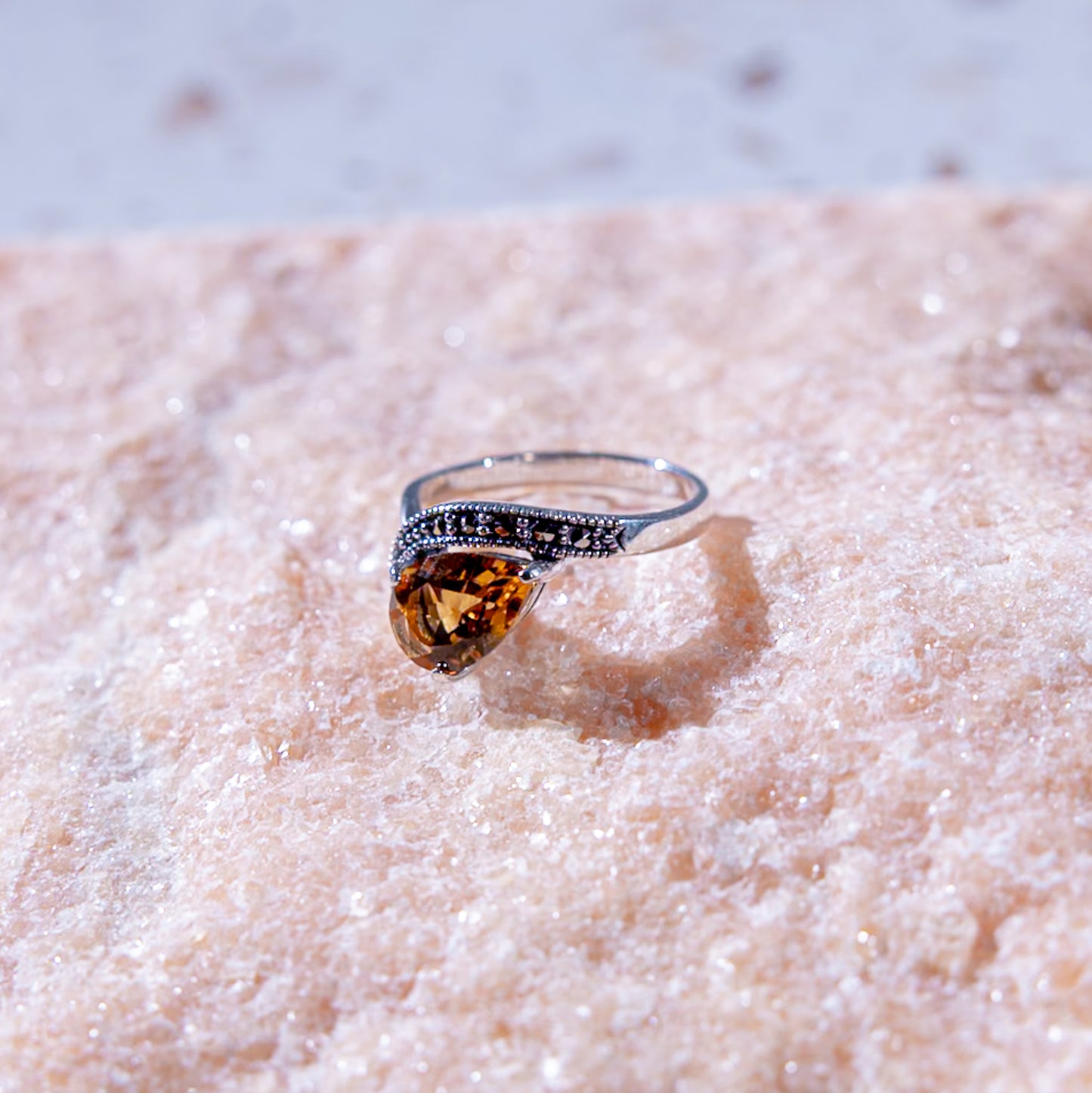 Orla Tear Drop Citrine Ring