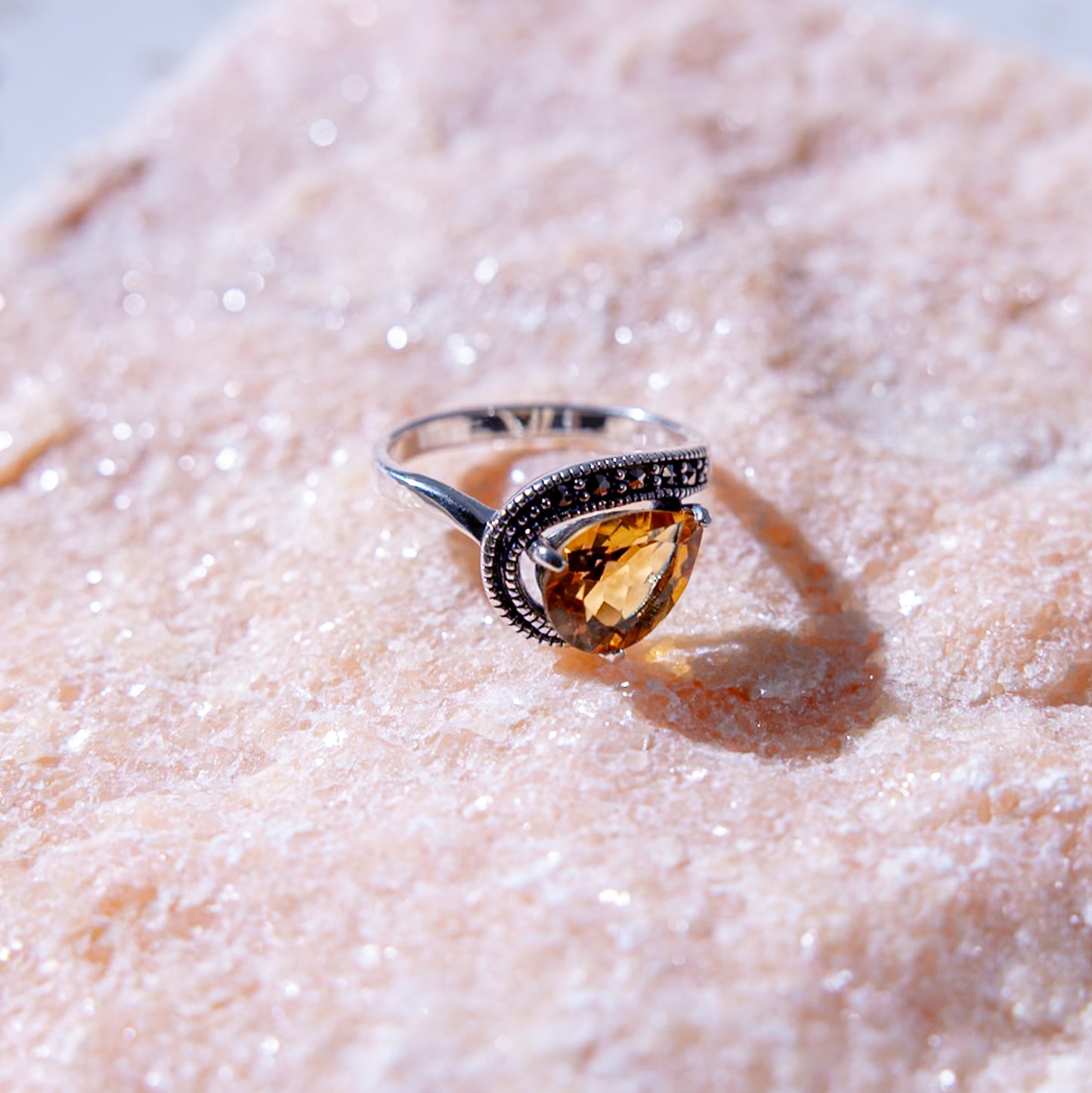 Orla Tear Drop Citrine Ring