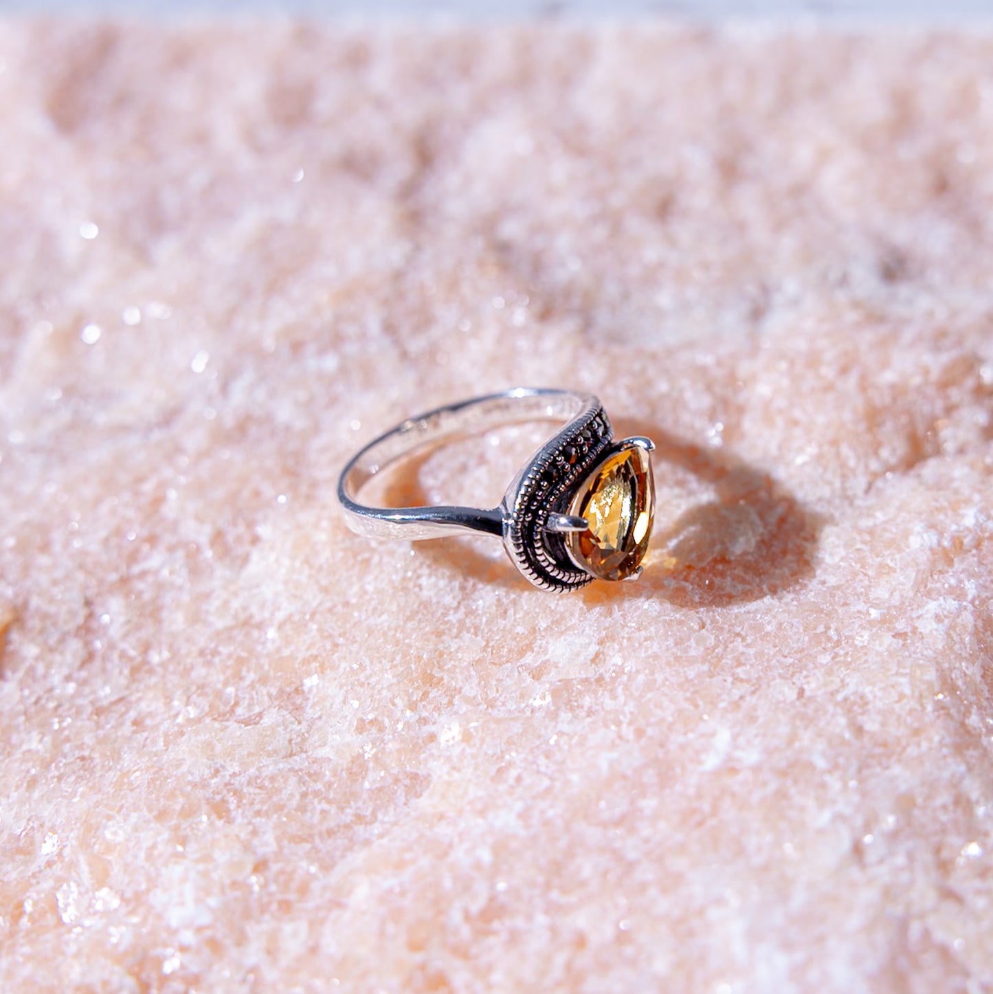 Orla Tear Drop Citrine Ring