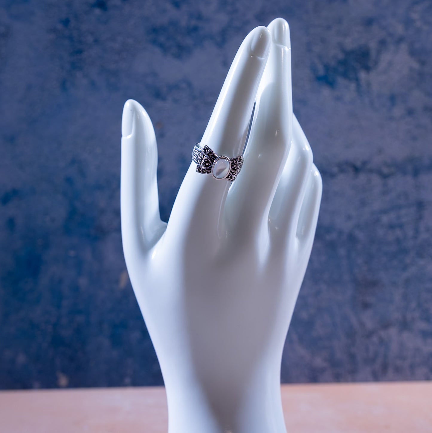 Novelle Bowtie Mother of Pearl Ring