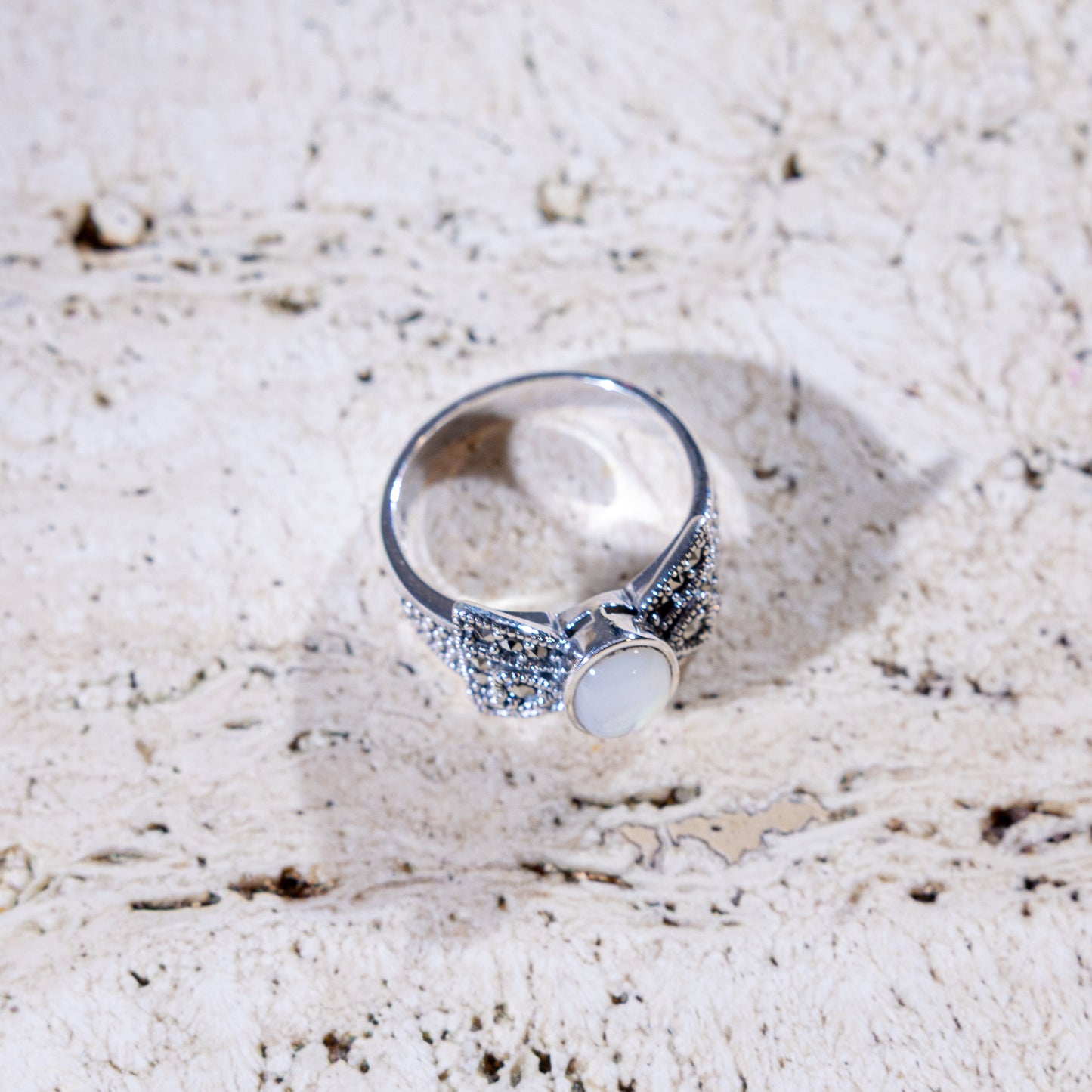 Novelle Bowtie Mother of Pearl Ring