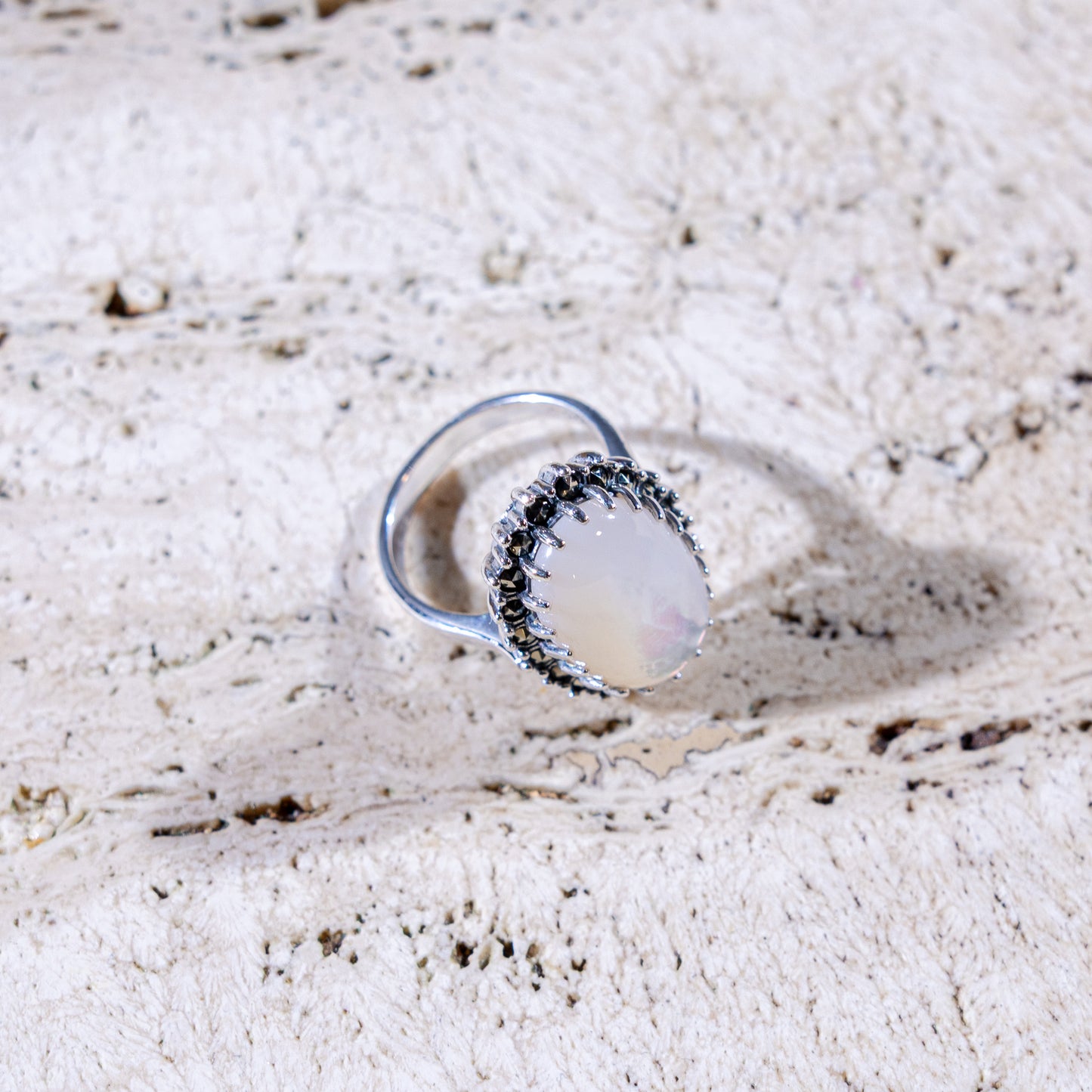Iridesa Ring Large Mother of Pearl Oval Ring
