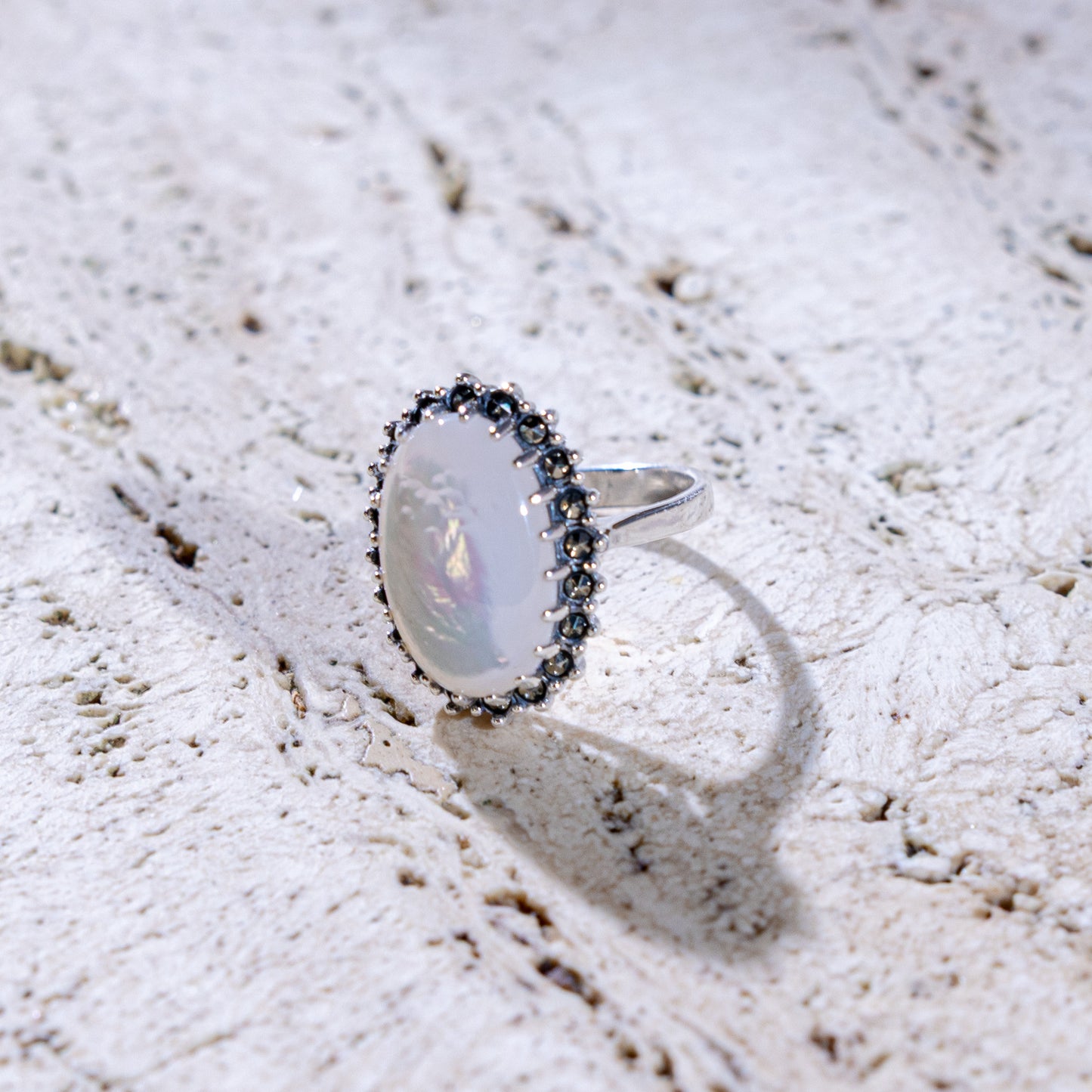 Iridesa Ring Large Mother of Pearl Oval Ring