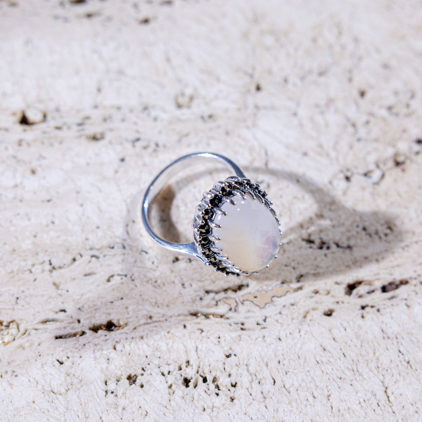 Iridesa Ring Large Mother of Pearl Oval Ring