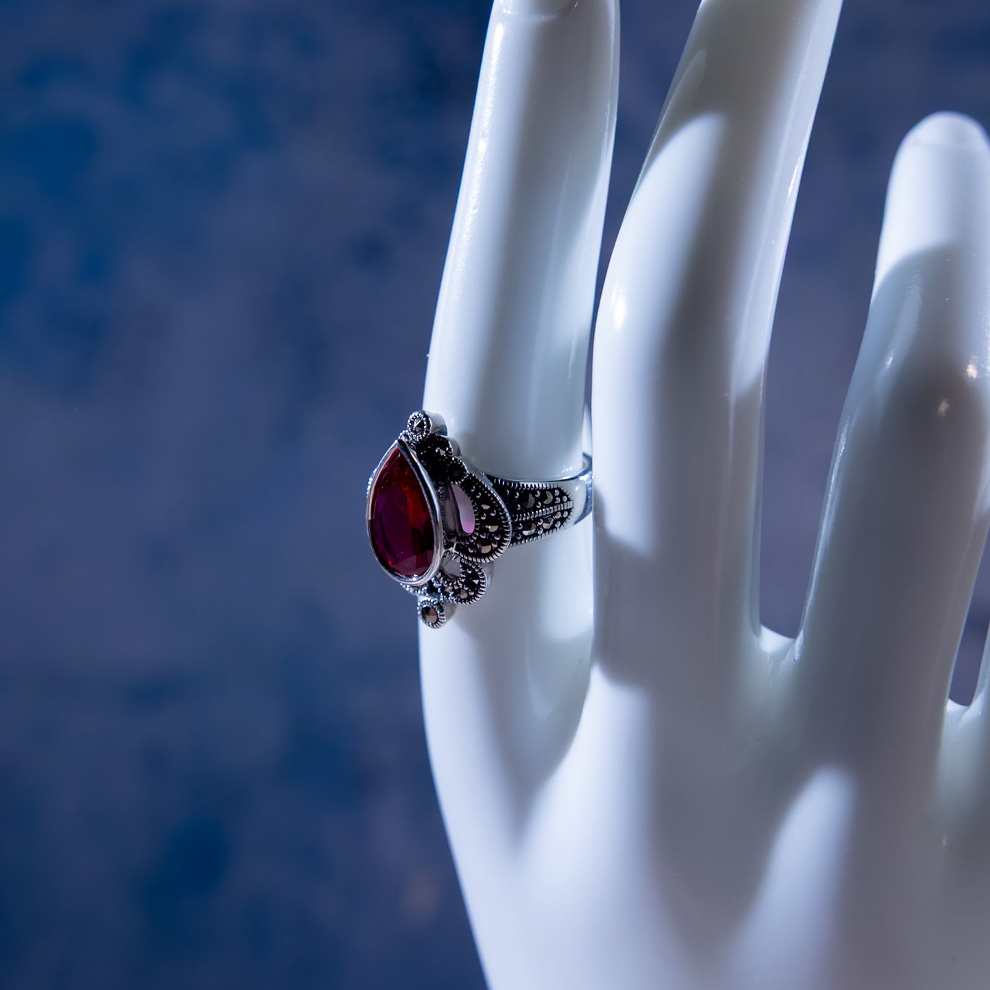 Adriana Crown CZ Ruby Ring