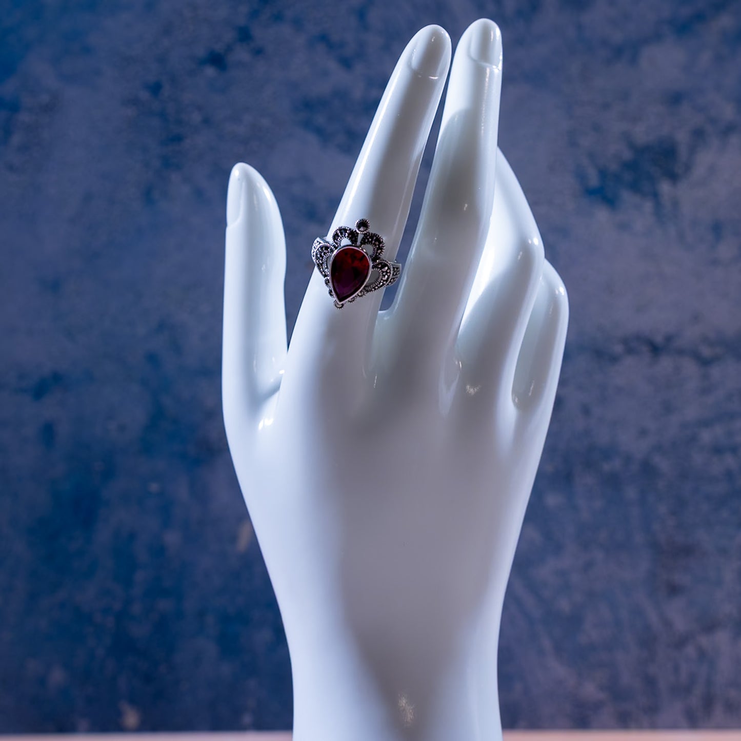 Adriana Crown CZ Ruby Ring