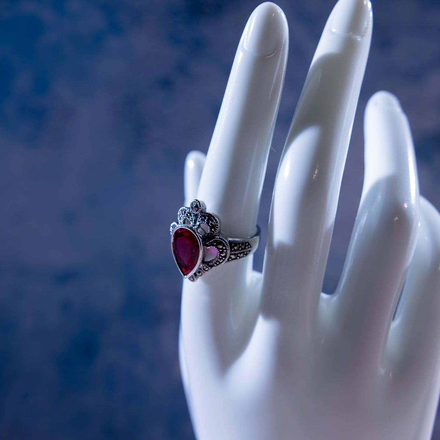 Adriana Crown CZ Ruby Ring