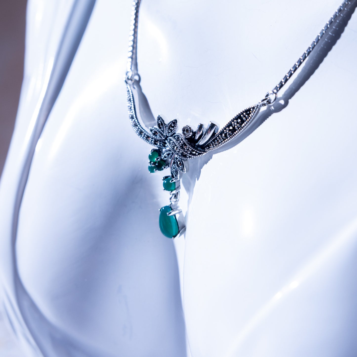 Regina Green Agate Necklace