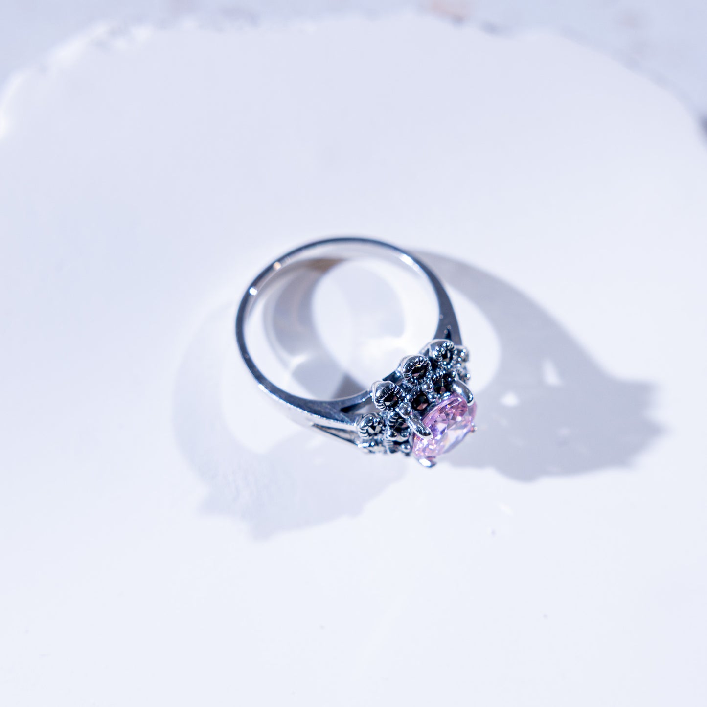 Amorette Pink CZ Ring