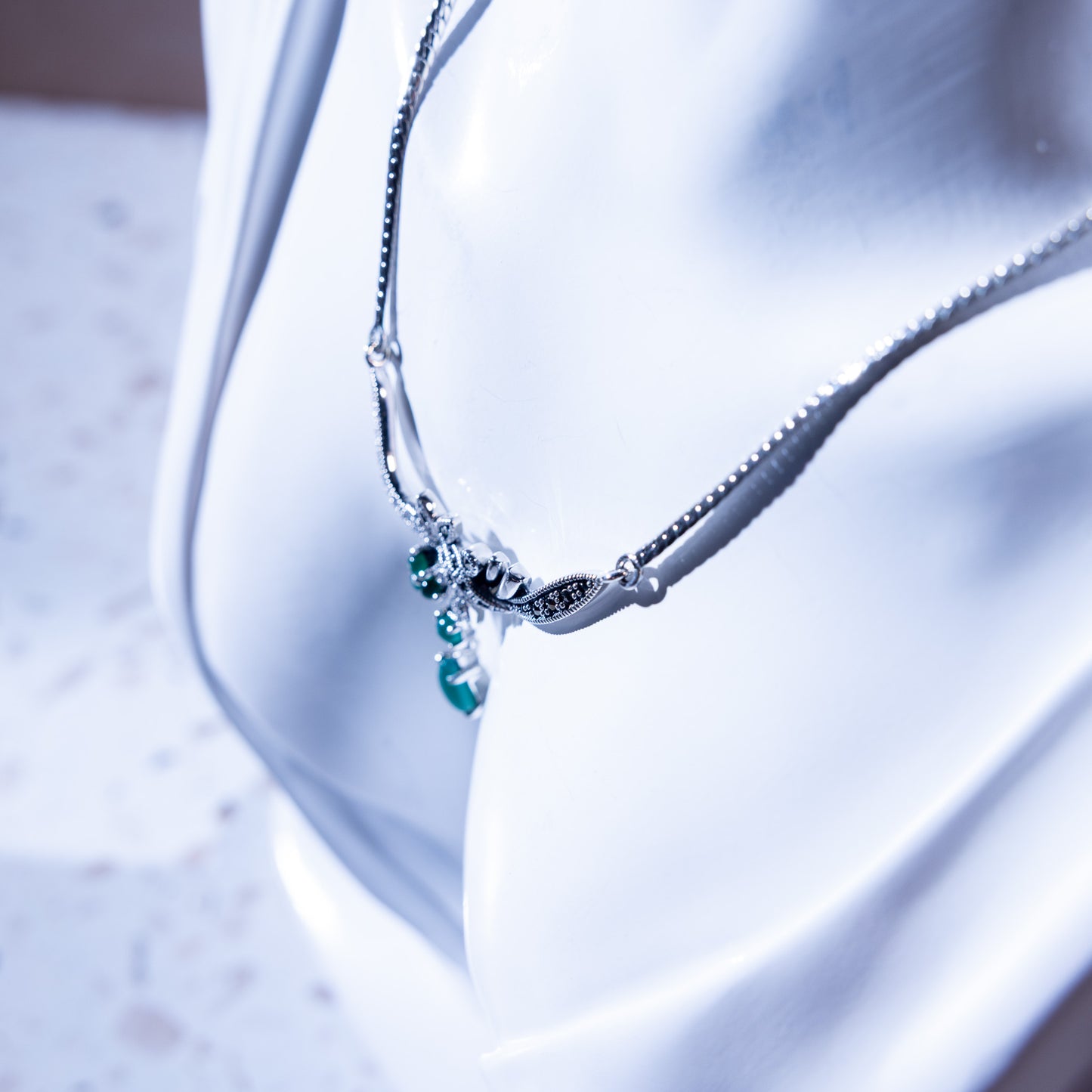 Regina Green Agate Necklace