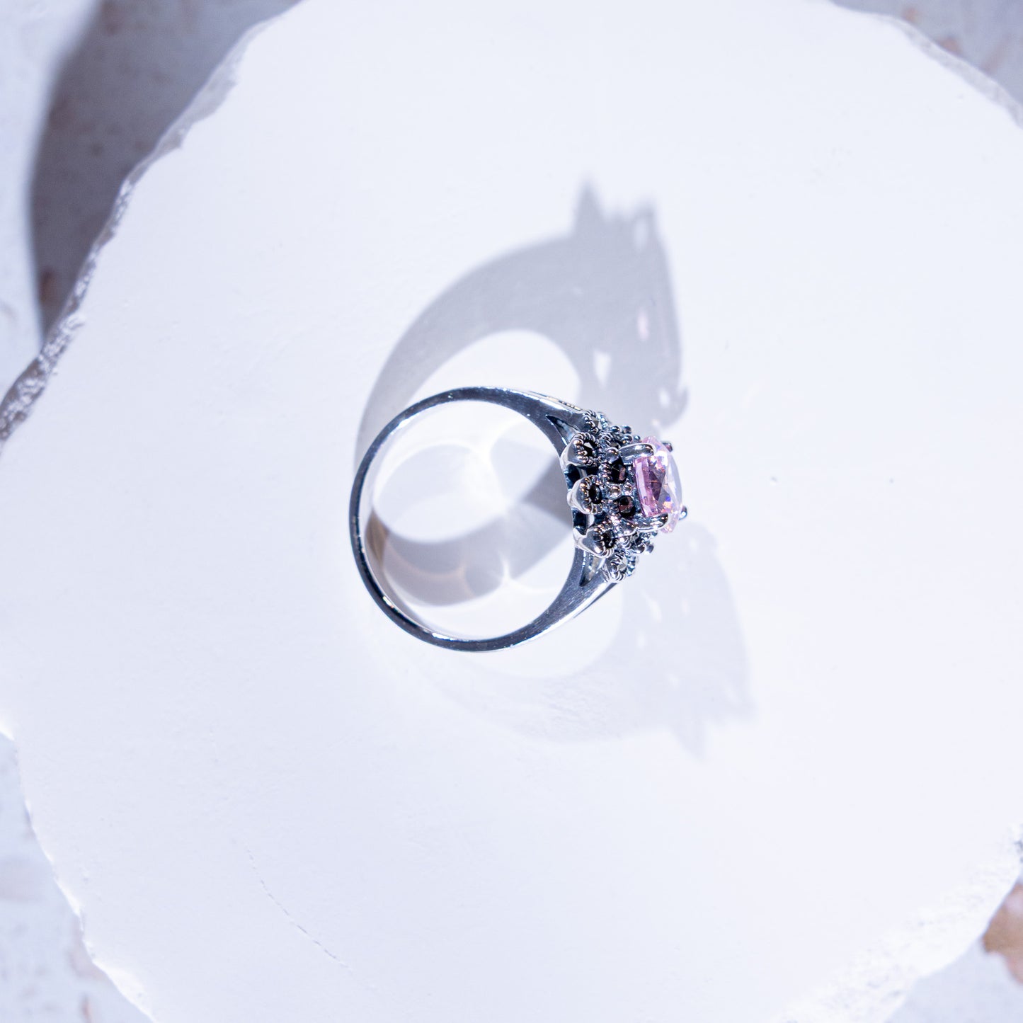 Amorette Pink CZ Ring