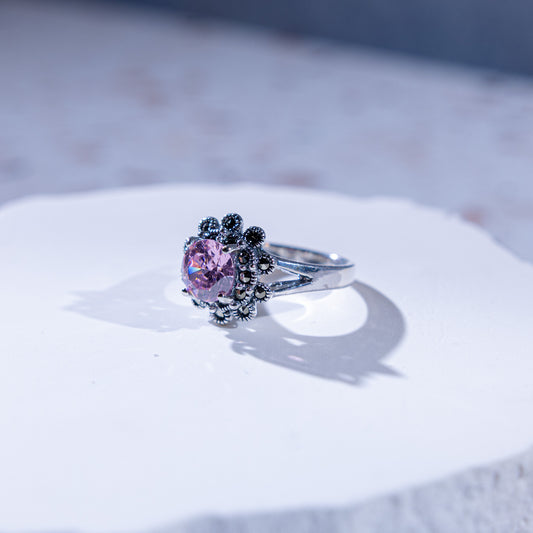 Amorette Pink CZ Ring