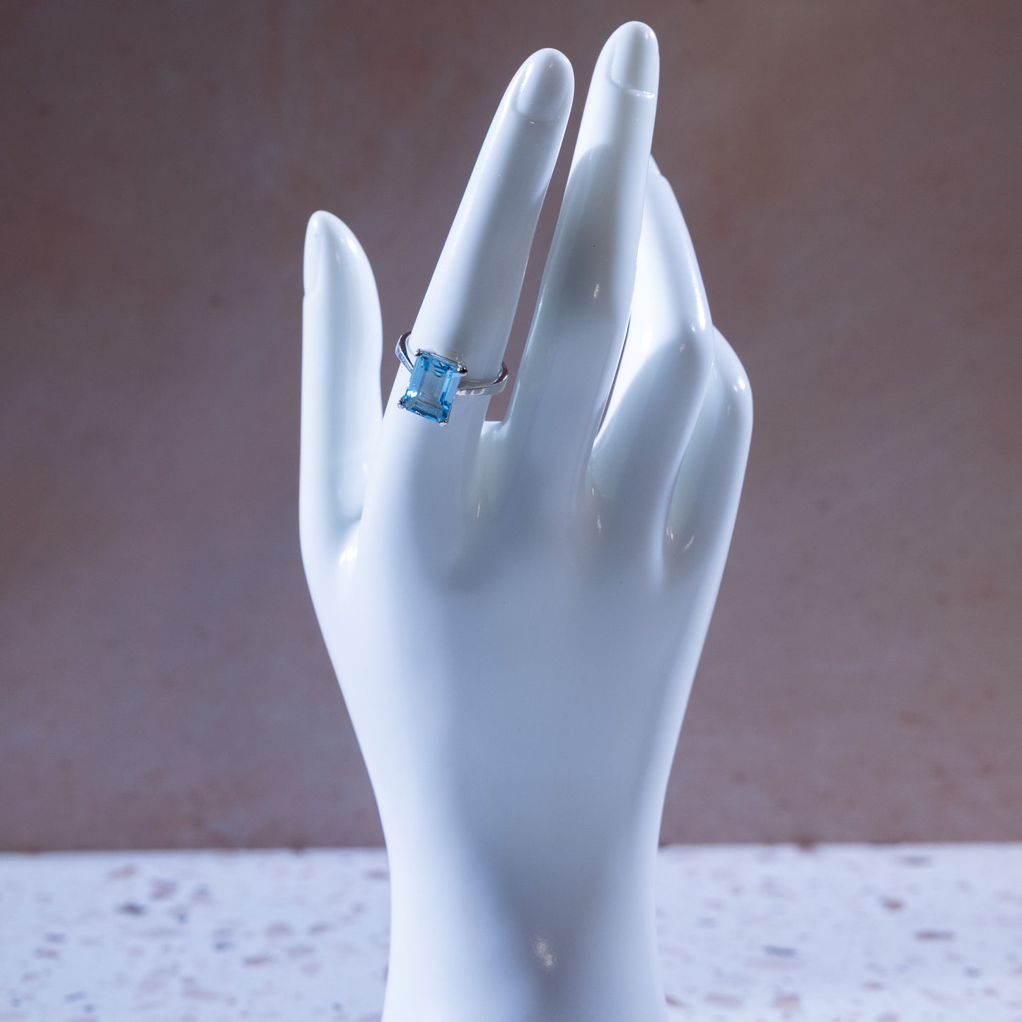 Marina Large Blue Topaz Ring