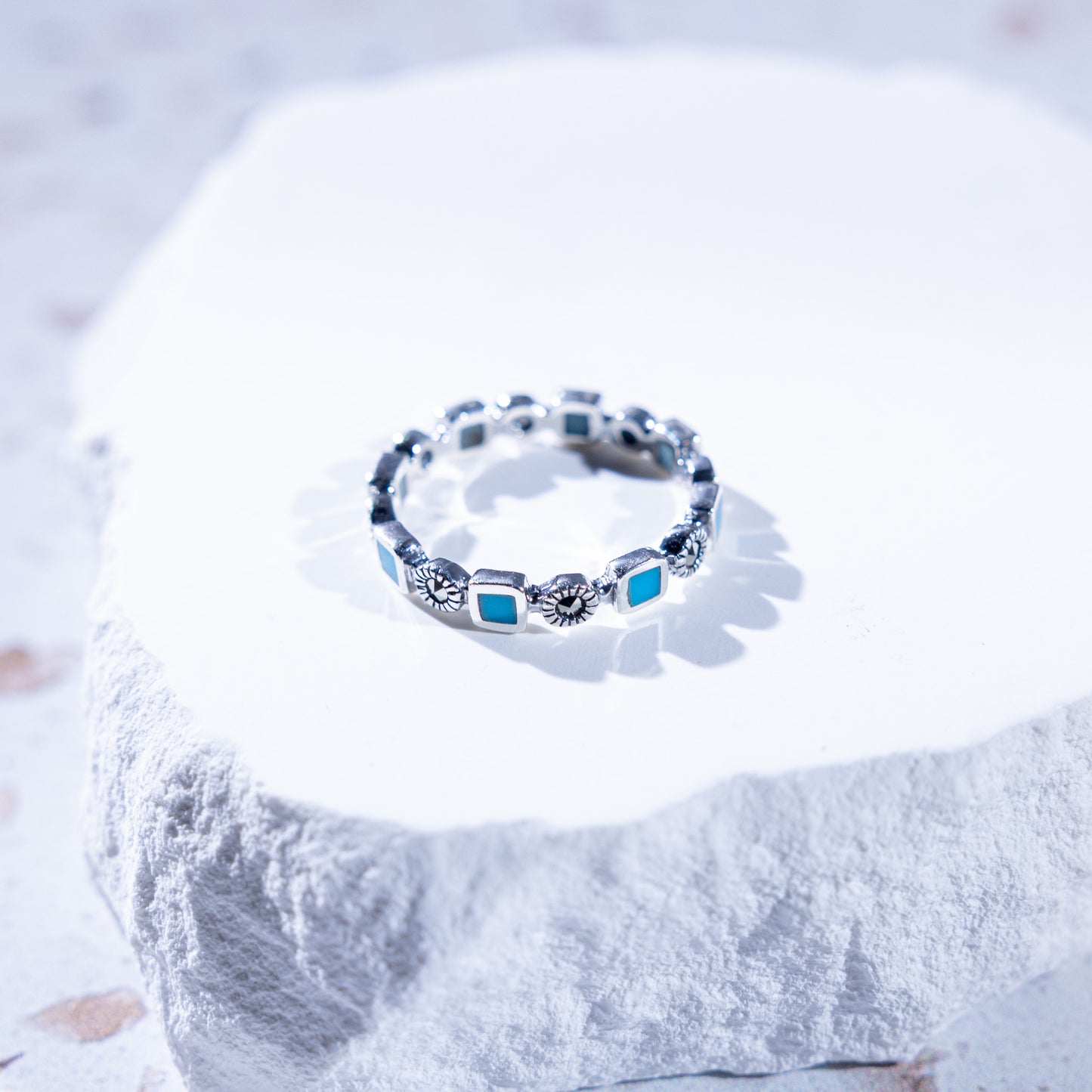 Moana Turquoise Squares Ring