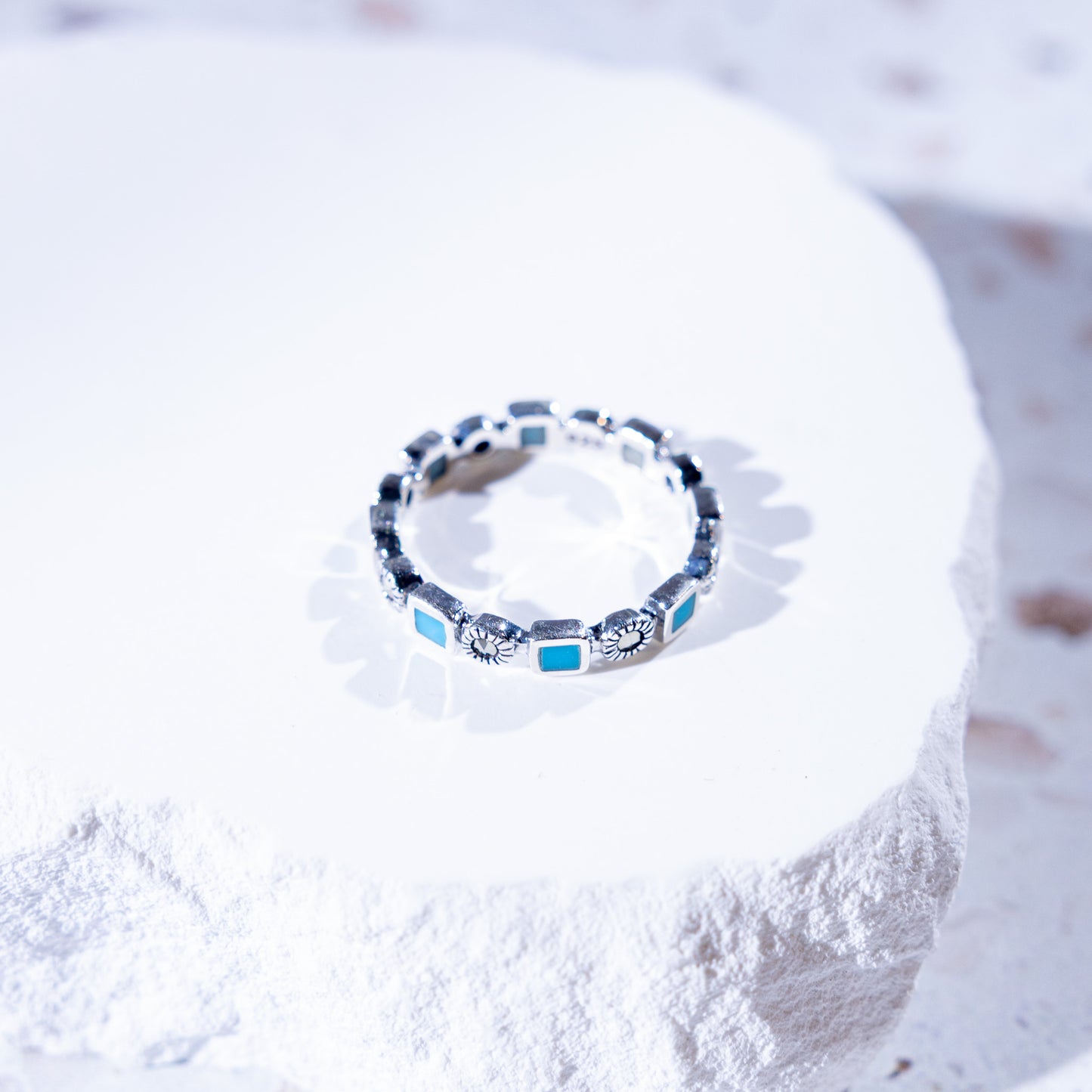 Moana Turquoise Squares Ring