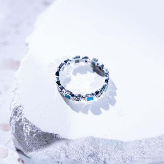 Moana Turquoise Squares Ring