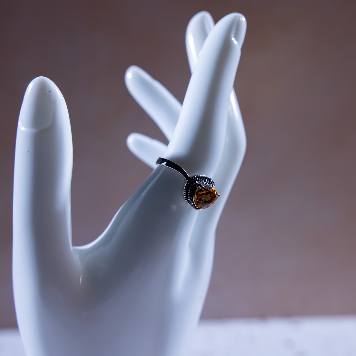 Orla Tear Drop Citrine Ring