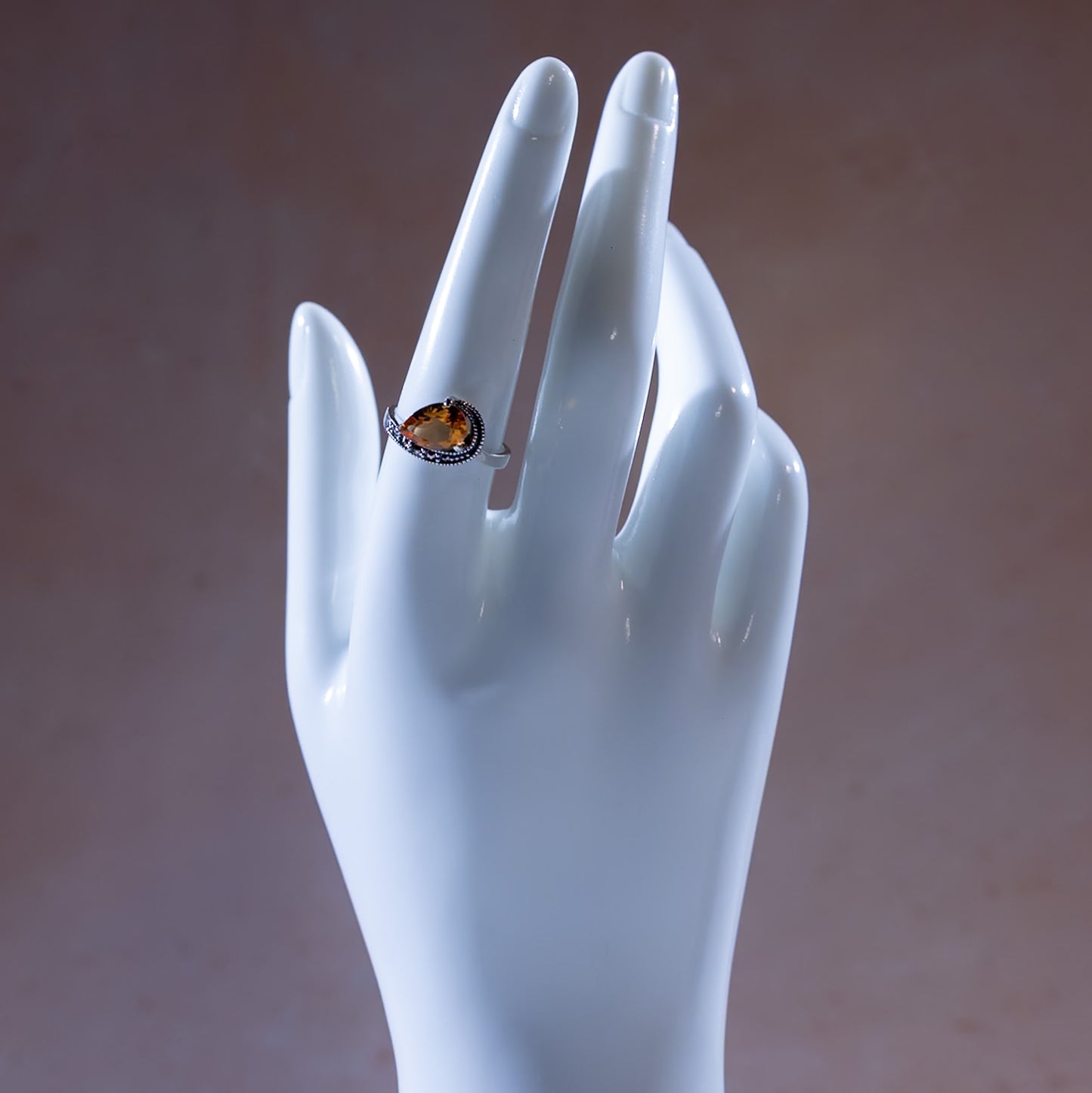 Orla Tear Drop Citrine Ring