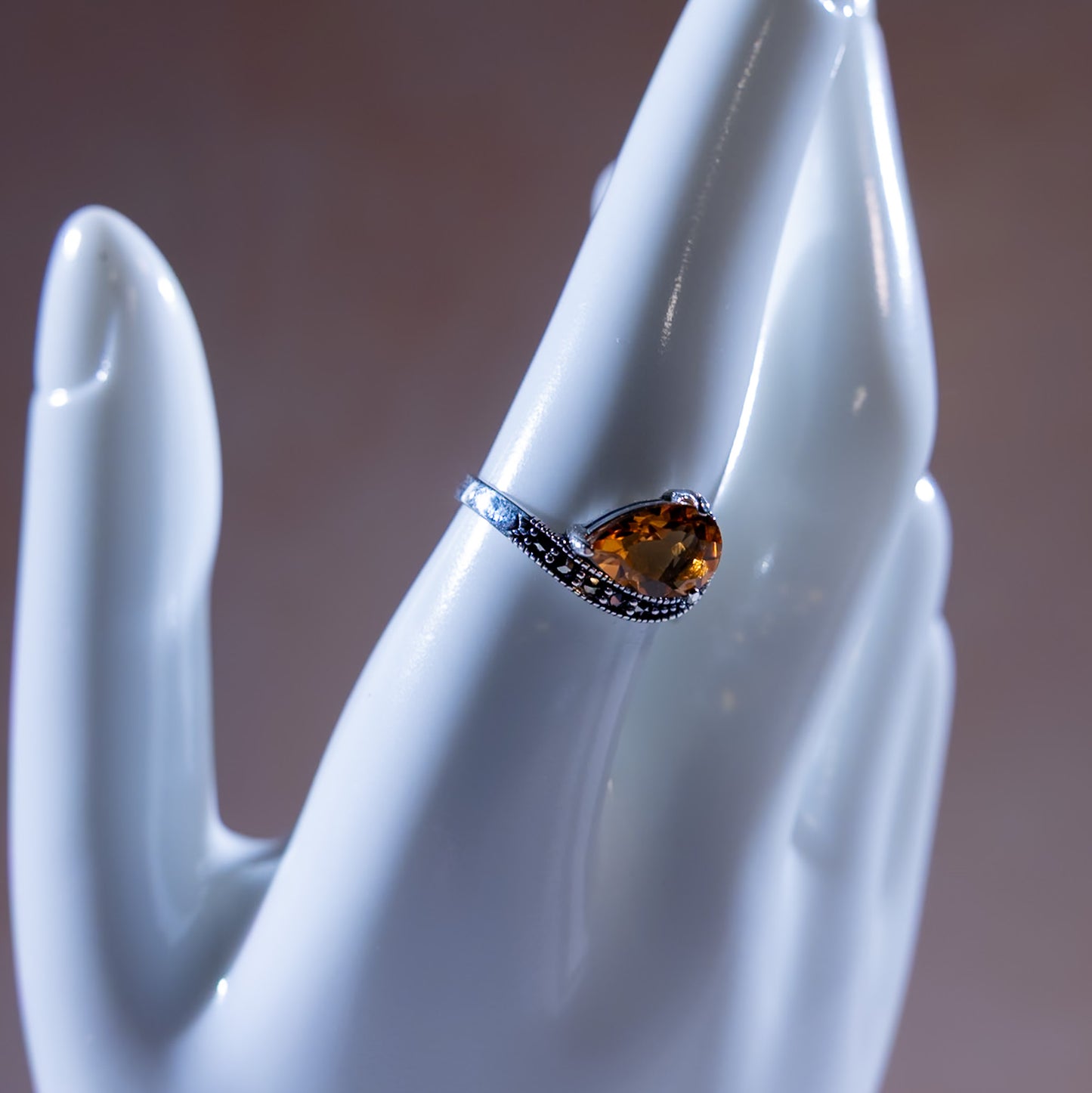 Orla Tear Drop Citrine Ring