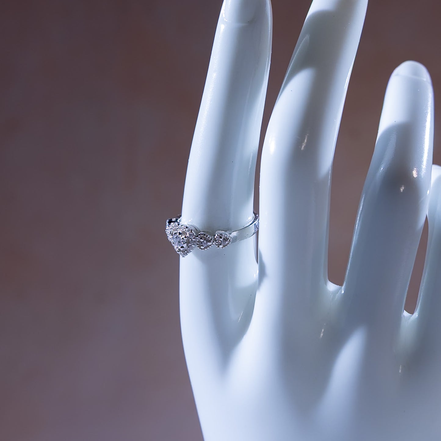 Amora CZ Hearts Ring